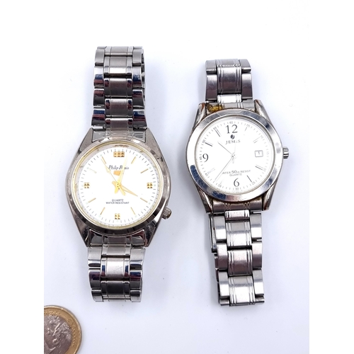 832 - Two nice gents watches including a Philip Persio 5 and a semis gents watch with date just both with ... 