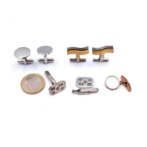 834 - A collection of gents cufflinks inc vintage sterling silver examples in need of repair.