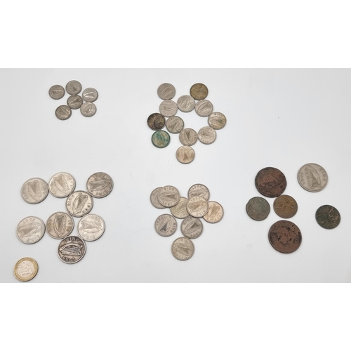 843 - A collection of Irish decimal  Coins including Silver examples.