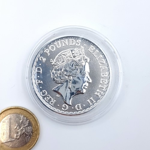 26 - A Queen Elizabeth II two pound coin, of 1 ounce .999 fine silver. Dated 2021. In Uncircualted condit... 