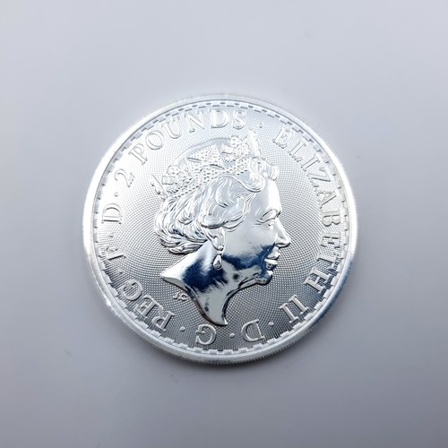 503 - A Queen Elizabeth II two pound coin, in one ounce 0.999 fine silver. Dated 2021. In fine, uncirculat... 