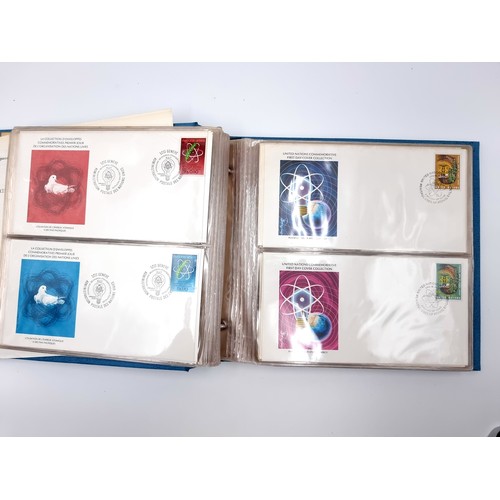 850 - A large full album of 1970s UN First day covers. In super condition. In an original Blue UN folder. ... 