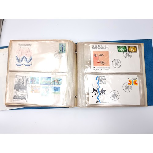 850 - A large full album of 1970s UN First day covers. In super condition. In an original Blue UN folder. ... 