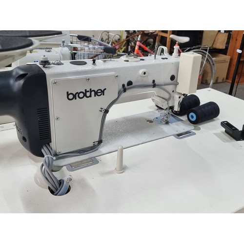 380 - Star Lot : A Brother industrial sewing machine (Model: S-7100A-40) with a direct drive motor fitted ... 