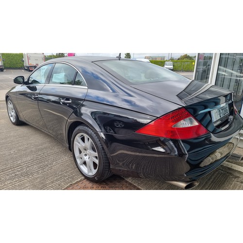 654 - Star Lot : A Motor Car. A Mercedes CLS350 Sports Coupe petrol. 2007 model. 3.5L Automatic. Black wit... 