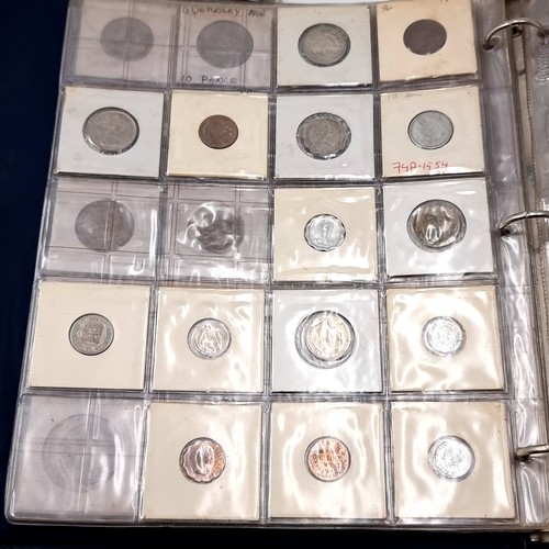 848 - A large vintage Full coin album of 20 sheets of full coins, from Multiple countries including, Hong ... 