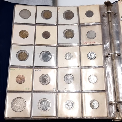 848 - A large vintage Full coin album of 20 sheets of full coins, from Multiple countries including, Hong ... 