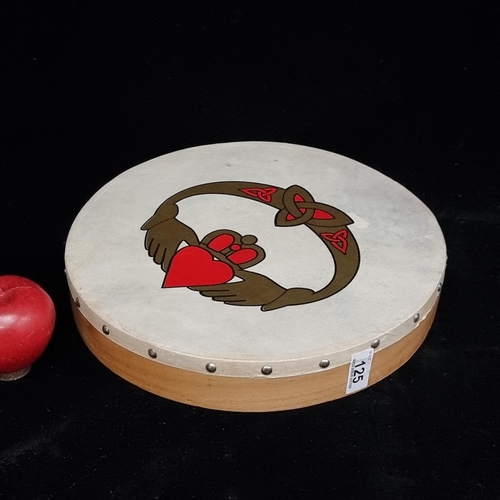 125 - A 12-inch, genuine goatskin Bodhrán by Dolmen Music. Brand new with original tags and wooden beater.... 