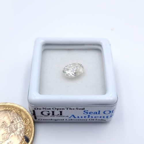 24 - A Moissanite white oval cut stone, of 1.375 carats. These stones have much qualities similar to Diam... 