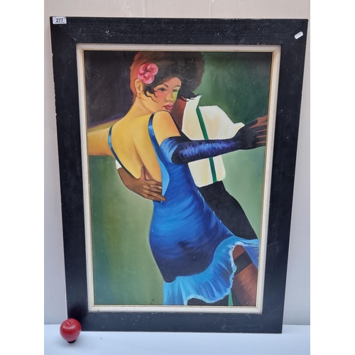 277 - A very large original oil on canvas painting after a work by Bill Brauer titled 