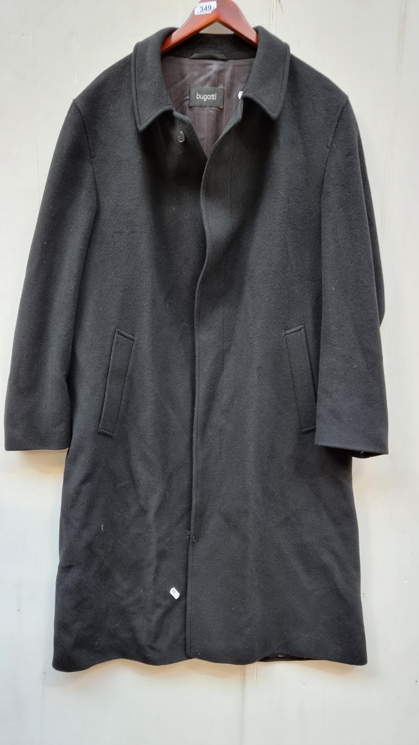 A lovely Bugatti black wool and cashmere men's overcoat. Size 46R. In ...