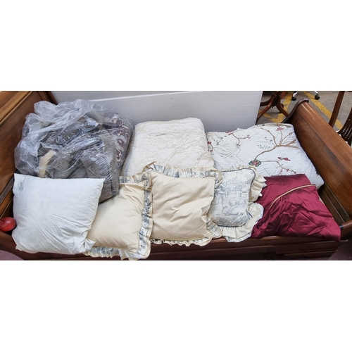 369 - A large bag of high quality throws, rugs and cushions. From the fabulous house at 25 Raglan road. Im... 