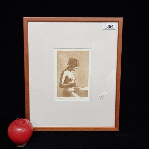 64 - A fabulous limited edition (48/200) original aquatint etching featuring a delicate study of the fema... 