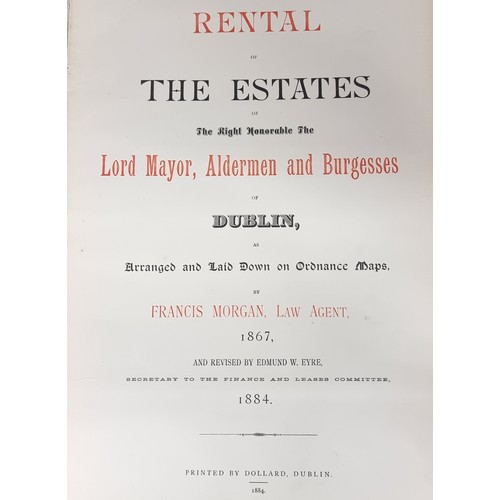 185 - A hardback antique book documenting Rental of the Estates of the Lord Mayor Aldermen and Burgesses o... 