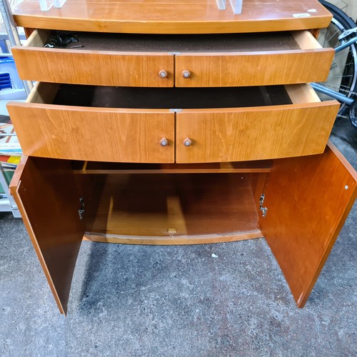 398 - A Danish designed modern Skovby  cabinet. With sleek, clean, straight lines and ample storage. Two t... 