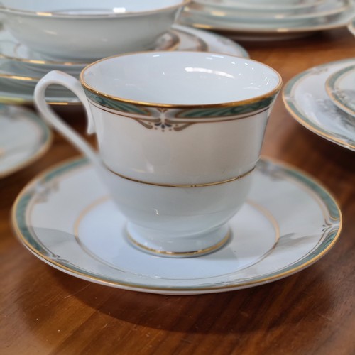 623 - A great forty-seven piece tea service from Noritake, in the Glenabbey pattern. Features a turquoise ... 