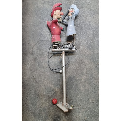 693 - Star lot : A large genuine 1950s  Punch and Judy mechanical puppet set, plug in to watch the show!
M... 