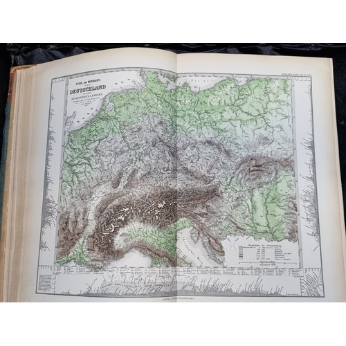 332 - A fabulous early twentieth century German atlas titled 'Stieler's Hand-Atlas' by Adolf Stieler, with... 