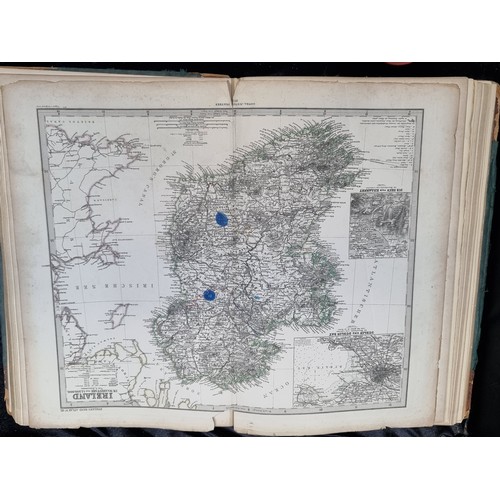 332 - A fabulous early twentieth century German atlas titled 'Stieler's Hand-Atlas' by Adolf Stieler, with... 