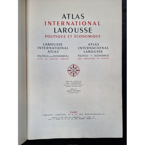 333 - A great vintage edition of the book entitled 'Atlas International Larousse', published in 1950 by Au... 