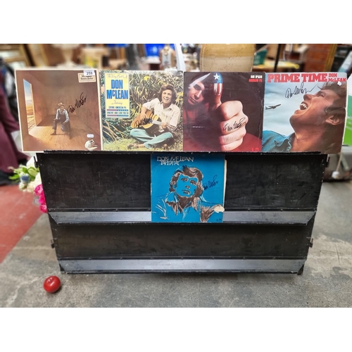 259 - A wonderful collection of five Dom McLean albums, all signed by McLean himself. Including 'American ... 