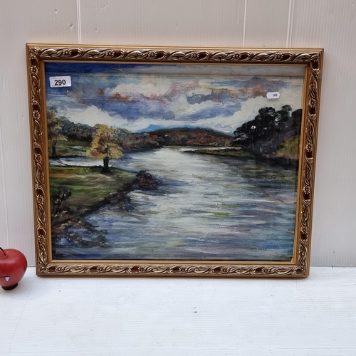 290 - An original acrylic on board painting titled 