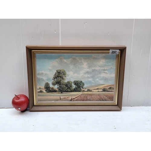 297 - A very pretty oil on canvas board painting titled 