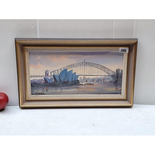298 - An delightful original oil on canvas board painting by John Hansen titled 