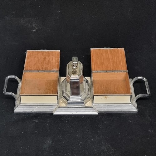 113 - A gorgeous Art Deco Ronson Touch-Tipp Smokers Compendium consisting of a lighter and two cigarette h... 