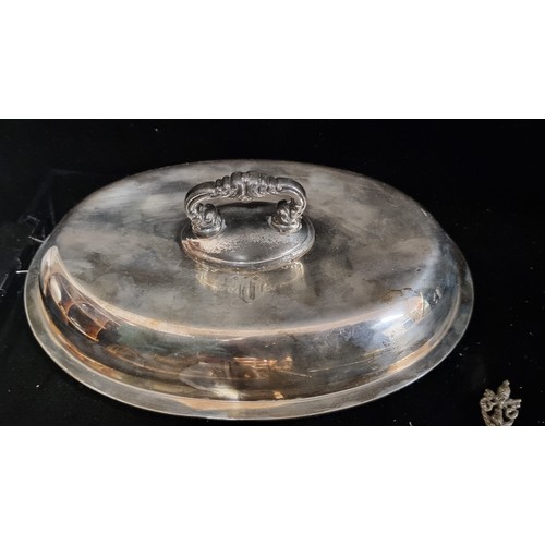 140 - A huge mixed lot, comprising of mostly silver plated serving ware. Some great and unusual examples, ... 