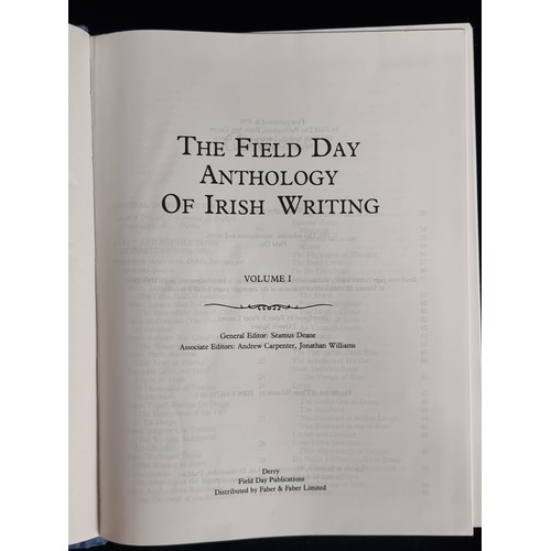 192 - Star Lot : A complete and signed set of ''The Filed Day Anthology of Irish Writing'' Volumes I, II, ... 