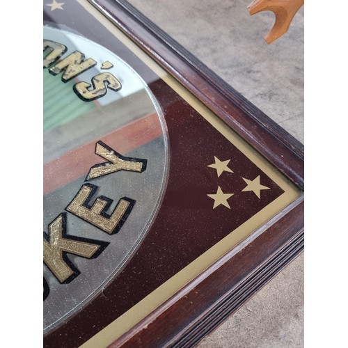 289 - A magnificent, 100% original antique advertising mirror for John Jameson & Sons Whiskey. A square, f... 