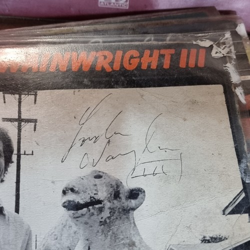 258 - A collection of eight Loudon Wainwrigh III albums, with six signed by Wainwright himself, including ... 