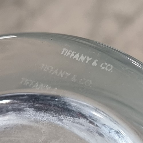 158 - A stunning example of a handblown glass pitcher jug by Tiffany & Co. Signed with acid etching to bas... 