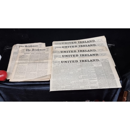 103 - Seven copies of Irish Unionist newspapers, comprising of five antique copies of 