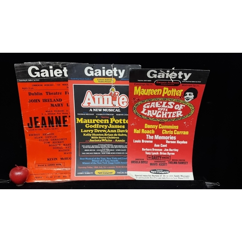 104 - Three fabulous vintage original  Gaiety theatre advertising posters. Comprising of 