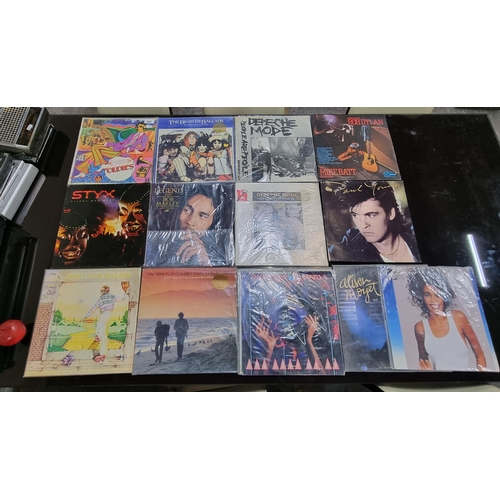 647 - A fantastic collection of fourteen vinyl records, comprising of albums by The Beatles x2 , Depeche M... 