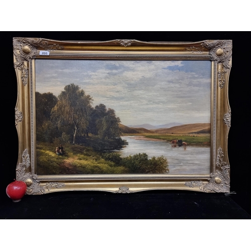 95 - Star Lot: A stunning original antique oil on canvas painting by the 19th century English school arti... 