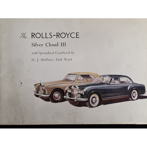 128 - Three vintage owner manuals/catalogues for classic Rolls-Royce and Bentley cars. Filled with lovely ... 