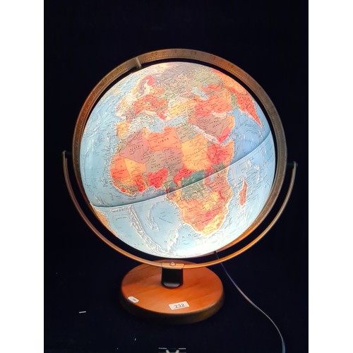 232 - A really wonderful very large light up world globe by Danish company ''Scan Globe