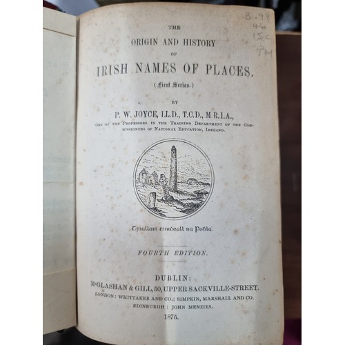 585 - Seven very good antique books including 'Irish Names of Places' (1875), 'Irish Varieties' including ... 