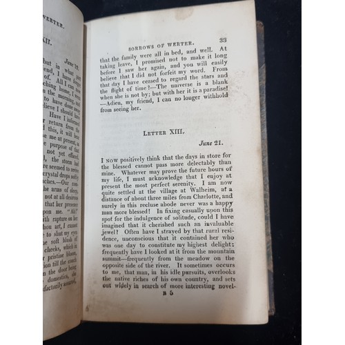 150 - A hardback, early edition antique copy of the book ''The Sorrows of Werter'' by Baron Goethe. Transl... 