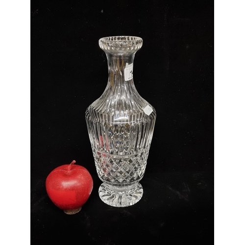 141 - A beautiful Waterford Crystal wine carafe  in the Tramore pattern, in lovely condition. Heavy with t... 