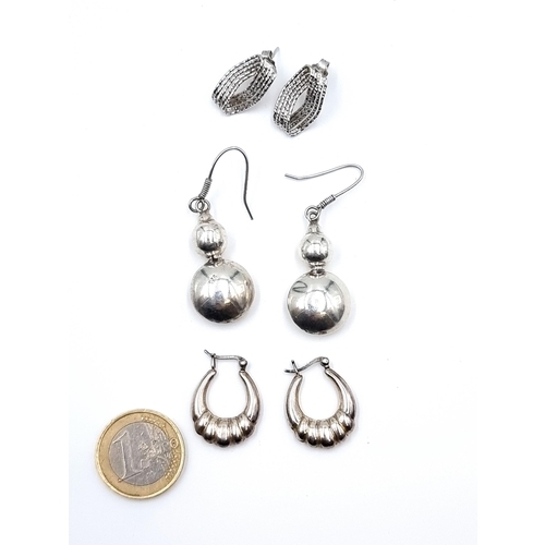 5 - A fabulous collection of sterling silver high quality earrings, all suitable for pierced ears and in... 