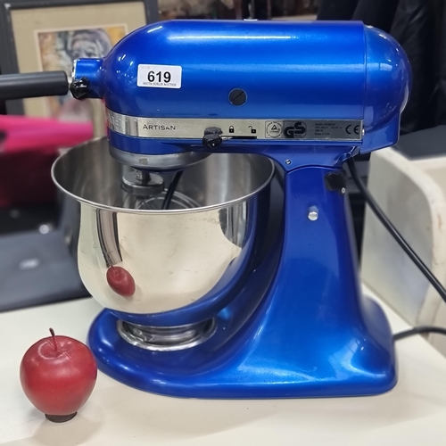 619 - Star lot : A KitchenAid full metal  food mixer in the Artisan series, model number: 5KSM156. A high ... 