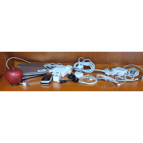 671 - A selection of Apple products. Including two Apple superdrives model A1379, with a 45w MagSafe 2 Pow... 