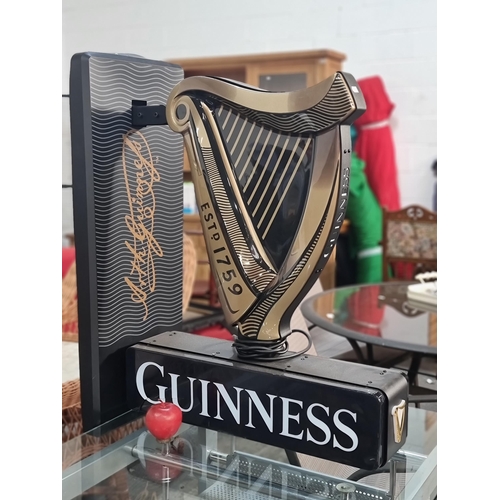 756 - Star Lot : A very large heavy high quality light up sign advertising Guinness. Wall mountable. Indoo... 