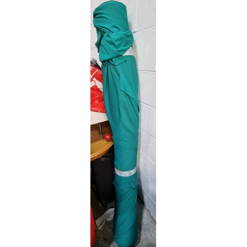 781 - A very large bolt of high quality mid weight fabric in teal.