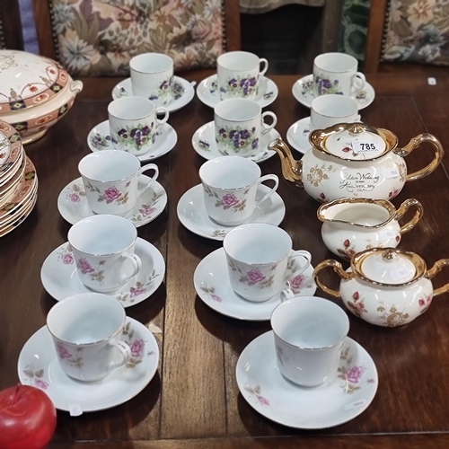 785 - 27 pieces of china tableware, featuring some examples by Price Kensington including a creamer, sugar... 