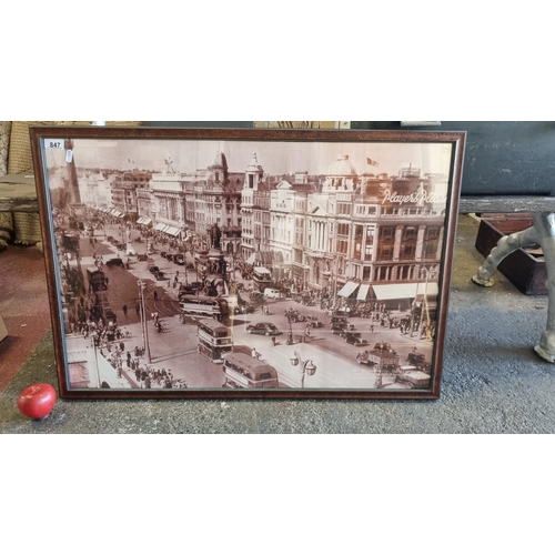 847 - A fabulous large framed photograph of early 20th century O'Connell street dublin. Great slice of soc... 